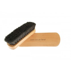 Brosse à reluire vernie - Crin de cheval - Naturel ou Noir