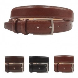 Ceinture cuir piqure ton sur ton 1134/30mm