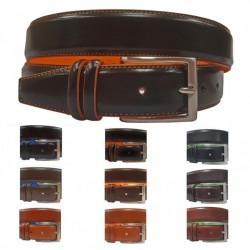 CEINTURE VEAU + DOUBLURE ET FIL DE MEME COULEUR 35MM