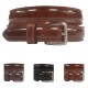 CEINTURE CUIR BOMBE DOUBLE PIQURE 9135/40MM