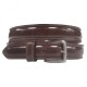 CEINTURE CUIR BOMBE DOUBLE PIQURE 9135/40MM